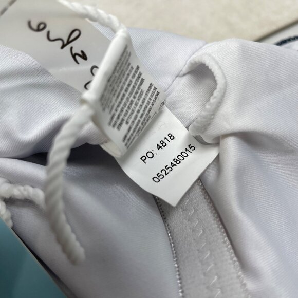 Cupshe Swimsuit Size Large Ruffle One Piece Peplum Stretch Slimming Blue NEW - Picture 4 of 11